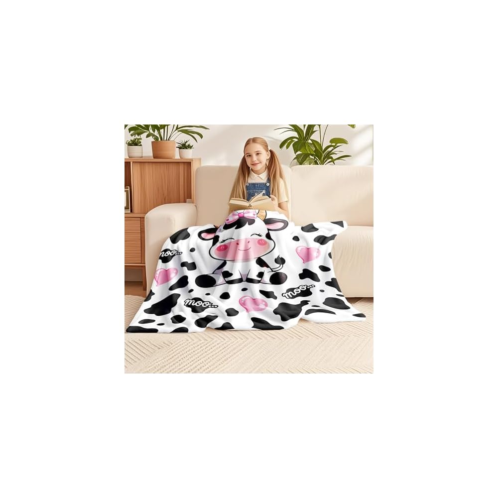 Cow Blanket Gifts for Cow Lovers Cows Throw Blanket Cute Cows Bedding Decor Stuff Gifts for Girls Women 50"x40"