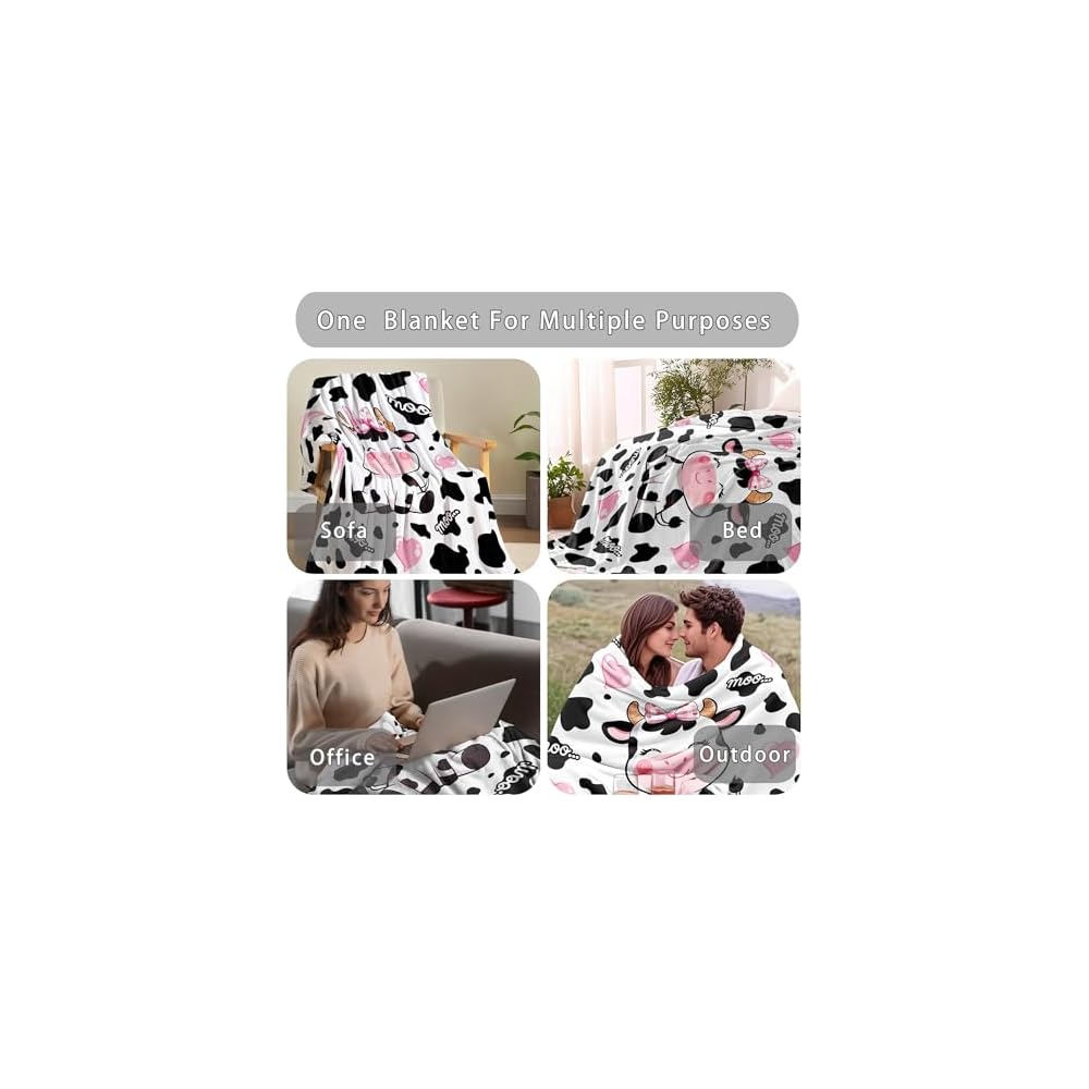 Cow Blanket Gifts for Cow Lovers Cows Throw Blanket Cute Cows Bedding Decor Stuff Gifts for Girls Women 50"x40"