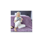 Purple Leopard Print Blanket, Soft Purple Throw Blankets for Women 50x60 in