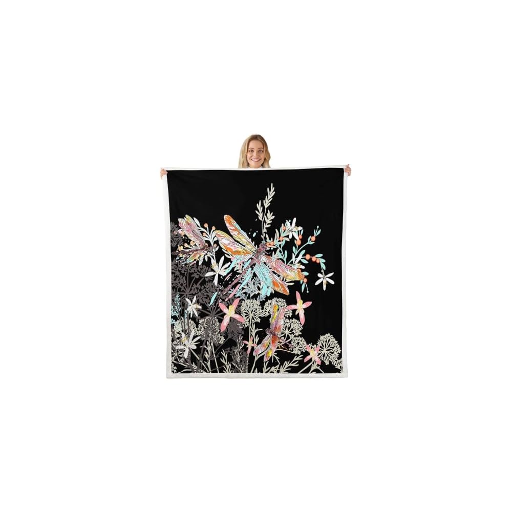 Black Cat Blanket for Kids Toddler Cute Pet Cats Pattern Fleece Throw Blanket Lovely Kitten Plush Blankets and Throws Super Soft Cozy Animal Sherpa Blanket for Couch Bed Sofa 50"x60" White