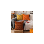 Fall Pillow Covers 18x18 2Pcs Rust Pumpkin Fall Decorations for Home