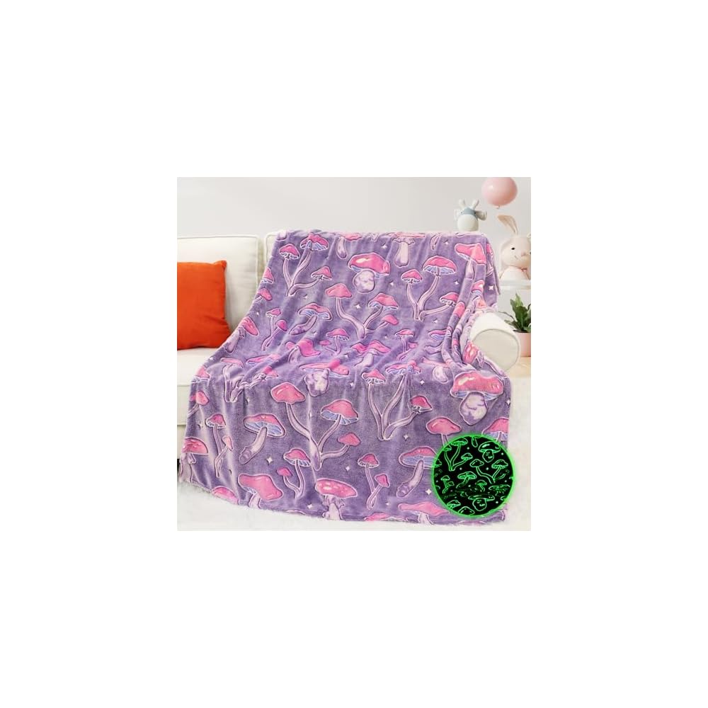 Purple Leopard Print Blanket, Soft Purple Throw Blankets for Women 50x60 in