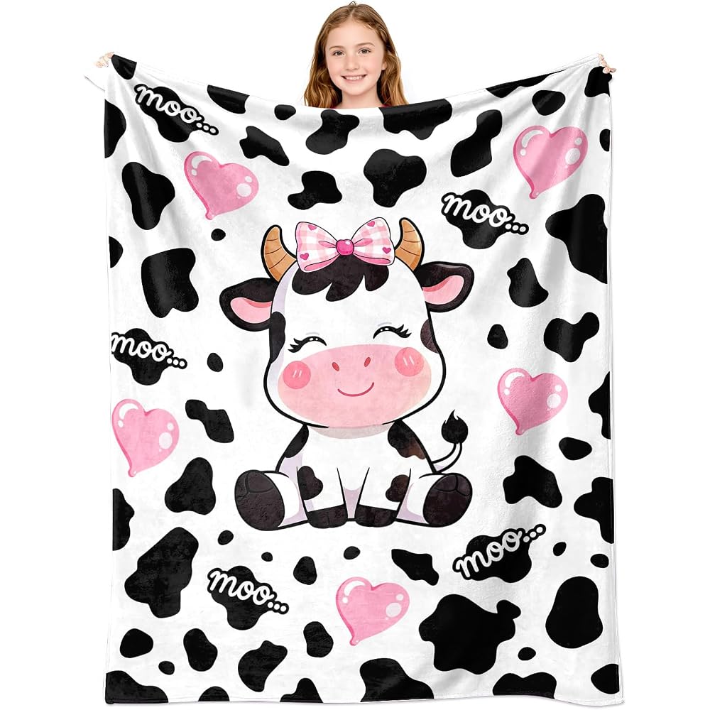 Cow Blanket Gifts for Cow Lovers Cows Throw Blanket Cute Cows Bedding Decor Stuff Gifts for Girls Women 50"x40"