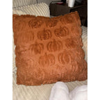 Fall Pillow Covers 18x18 2Pcs Rust Pumpkin Fall Decorations for Home