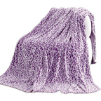 Purple Leopard Print Blanket, Soft Purple Throw Blankets for Women 50x60 in
